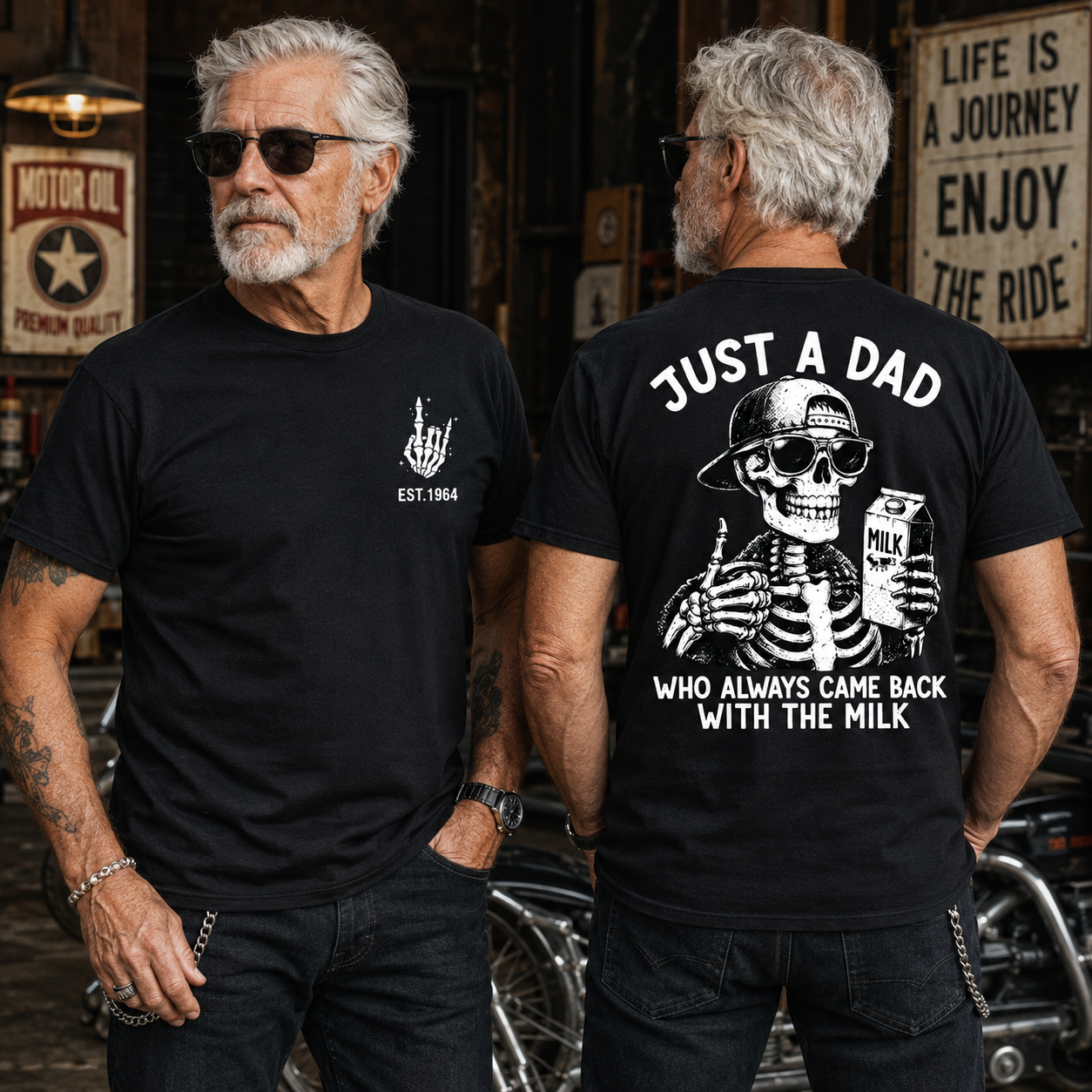 Just A Dad Who Always Came Back With The Milk Custom Year T-shirt