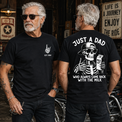 Just A Dad Who Always Came Back With The Milk Custom Year T-shirt