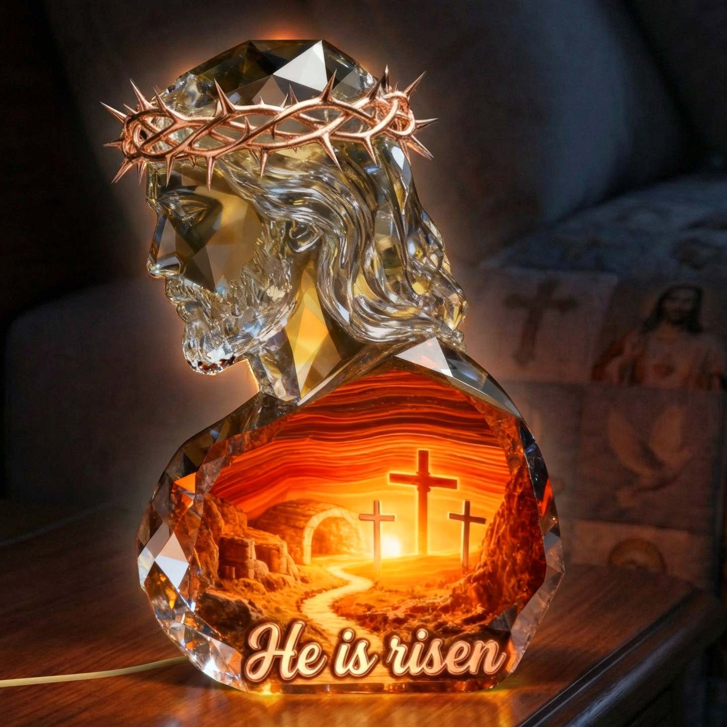 Holy Spirit Resurrection Light Box – Easter Gift for Christians