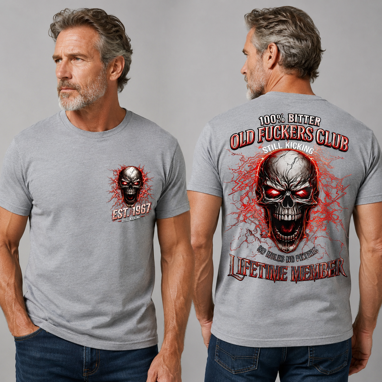 Old Fuckers ClubTM Custom Year T-Shirt – Lifetime Member Personalized EST. Year Tee