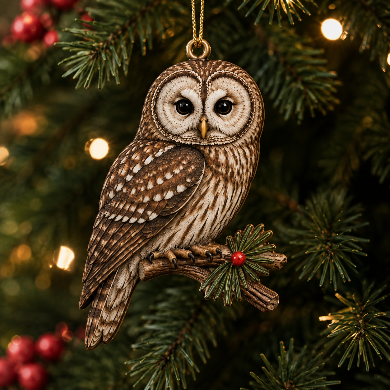 🦉 Owl Christmas Tree Ornament
