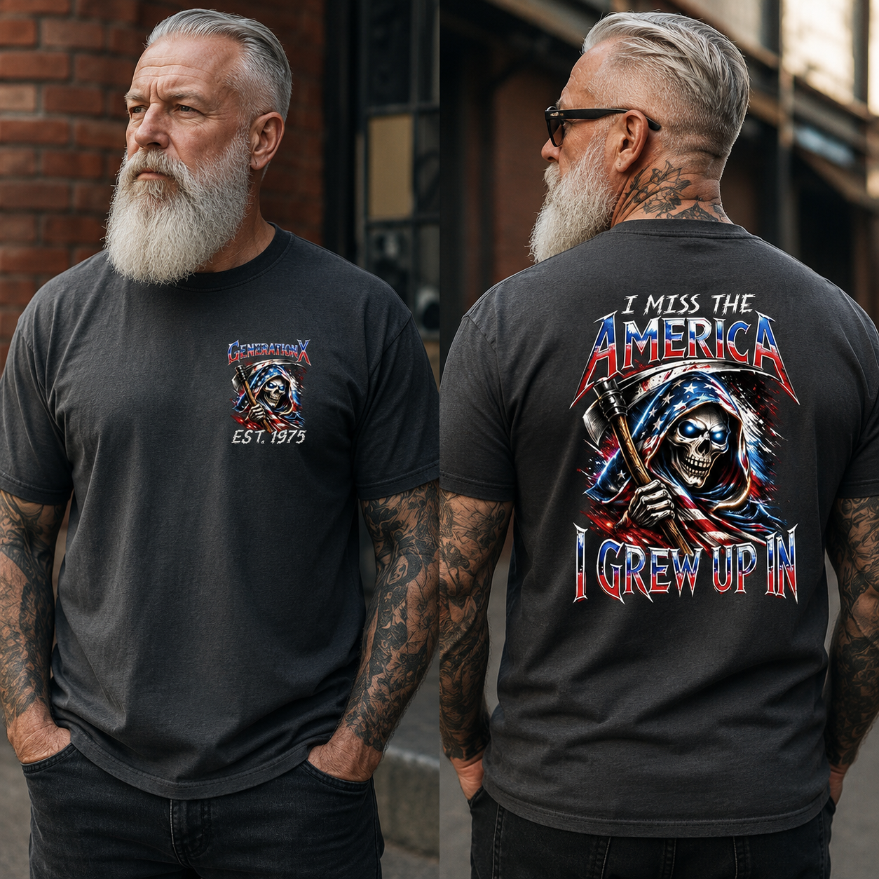 Personalized Year 1965-1980 I Miss The America, I Grew Up In Badass Generation X Shirt