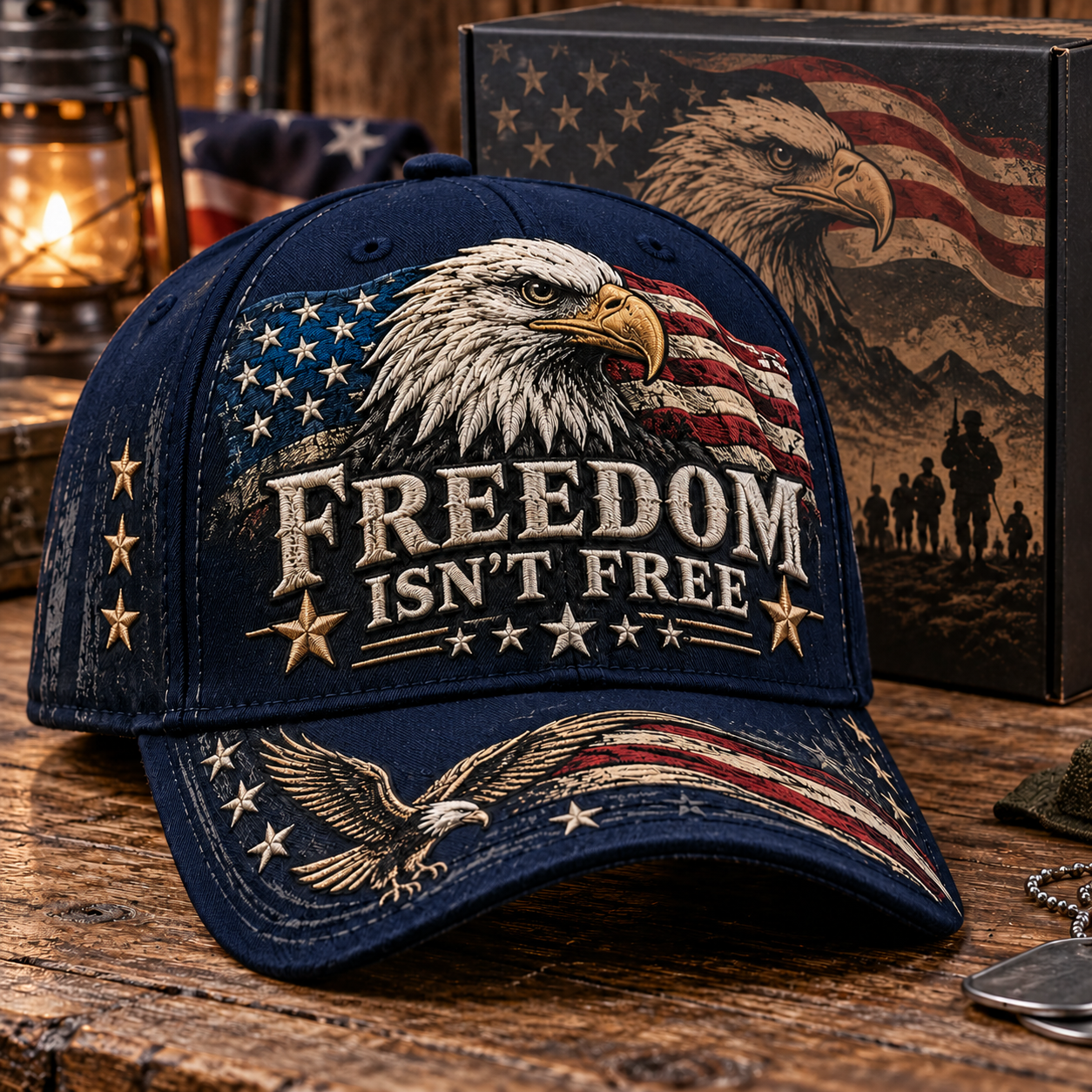 🦅Freedom Isn't Free Patriotic Eagle Baseball Cap