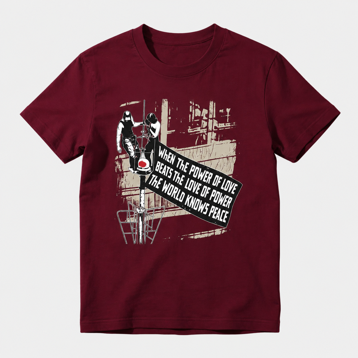 When The Power Of Love Beats The Love Of Power The World Knows Peace Graphic Unisex Classic T-shirt
