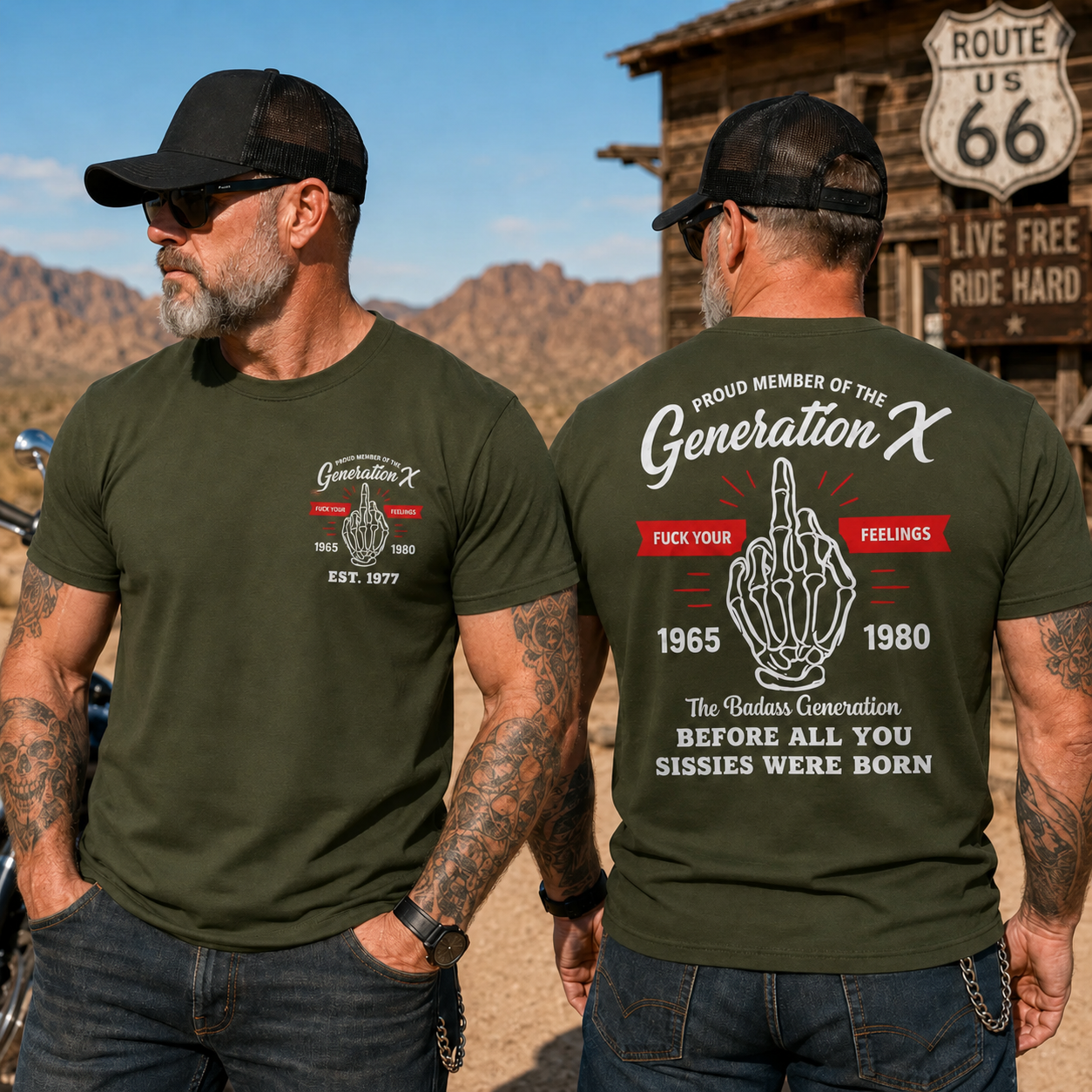 Generation X Custom Year T-Shirt | F**k Your Feelings Tee