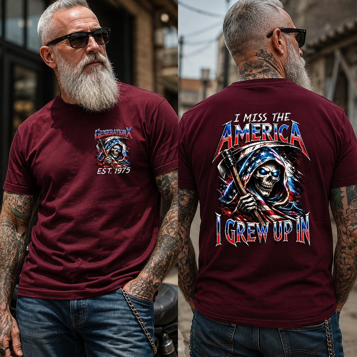 Personalized Year 1965-1980 I Miss The America, I Grew Up In Badass Generation X Shirt