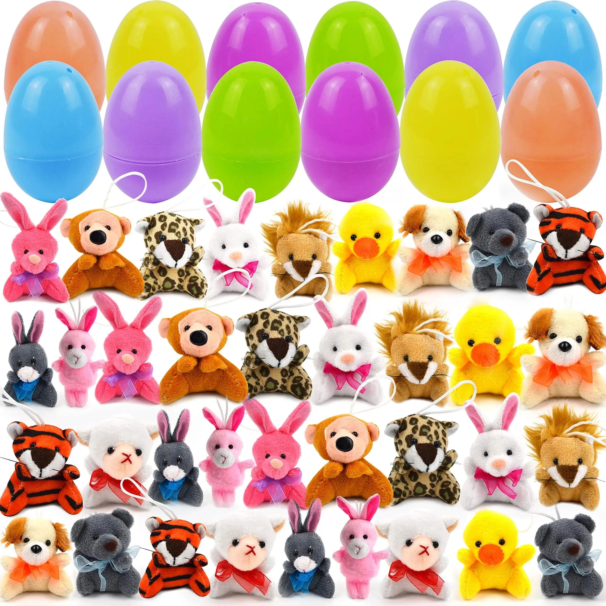 🎁Easter Hot Sale😍Prefilled Easter Eggs, Filled with Plush Animal Toys - Water-Resistant Plastic Shells