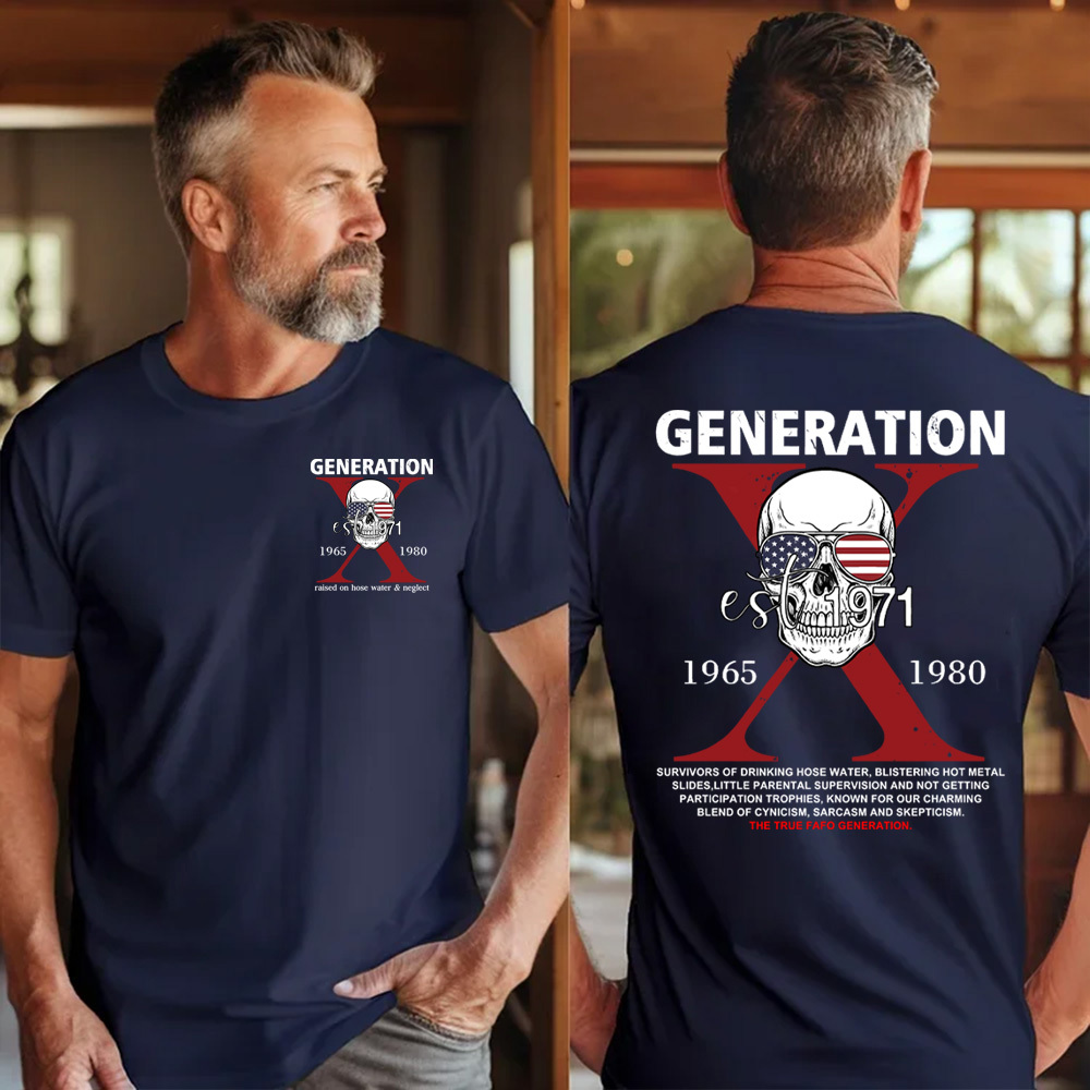 Generation X Skull USA Flag T-Shirt | The True FAFO Generation