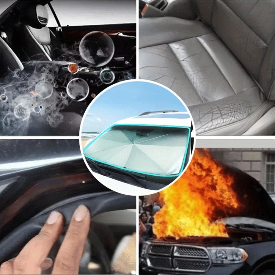 🔥Car Windshield Sun Shade Umbrella – Foldable UV Protection Heat Blocker
