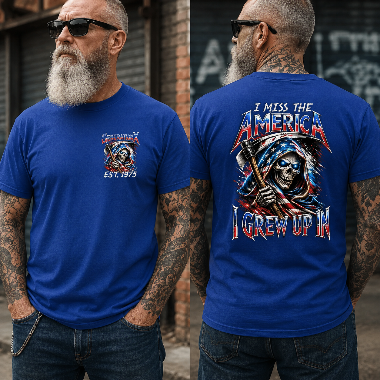 Personalized Year 1965-1980 I Miss The America, I Grew Up In Badass Generation X Shirt