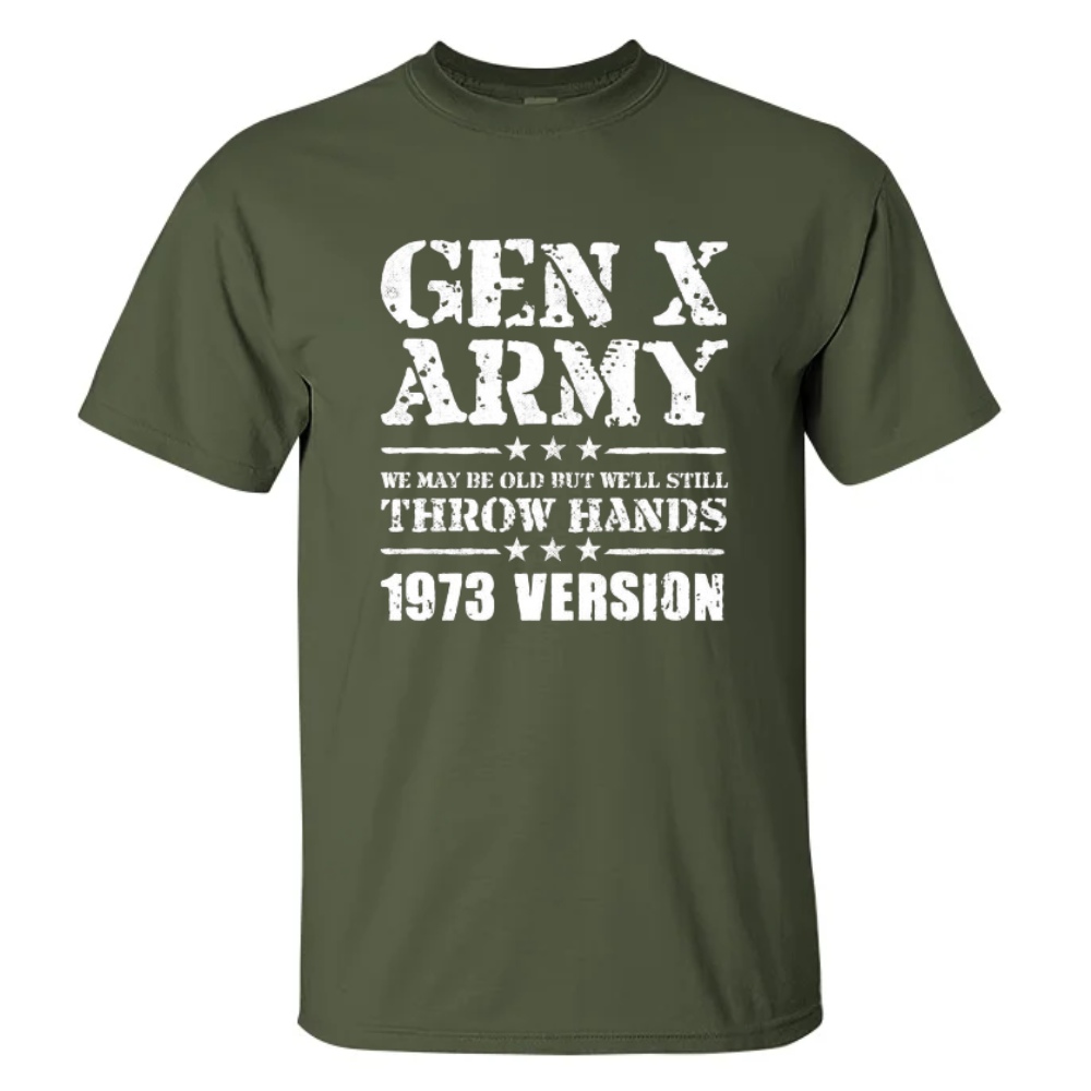 Personalization GEN X ARMY Shirt  Custom Year Tshirt