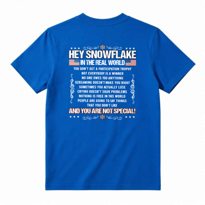 Hey Snowflake In The Real World T-shirt