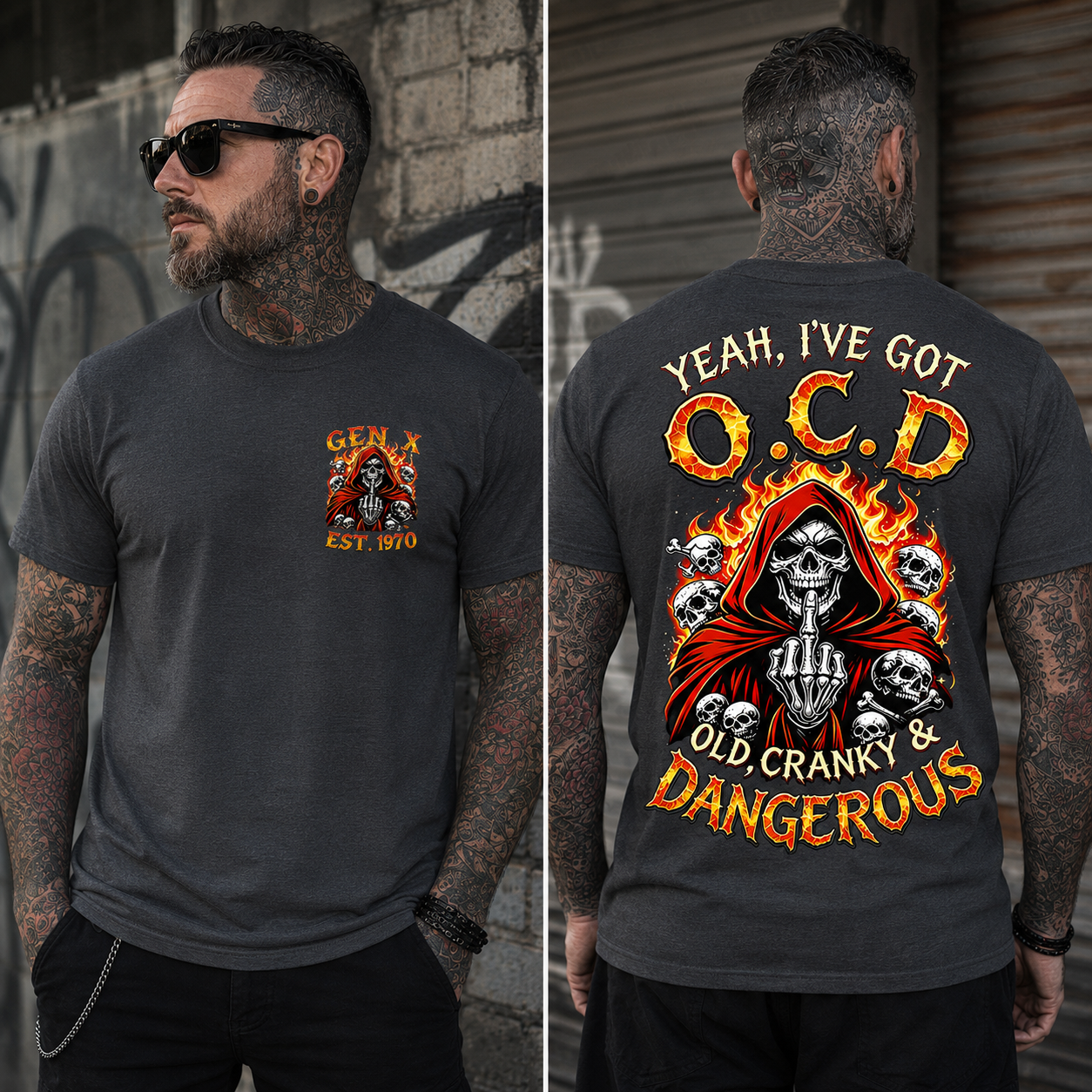 Yeah I've Got O.C.D Old Cranky & Dangerous Custom Year T-shirt