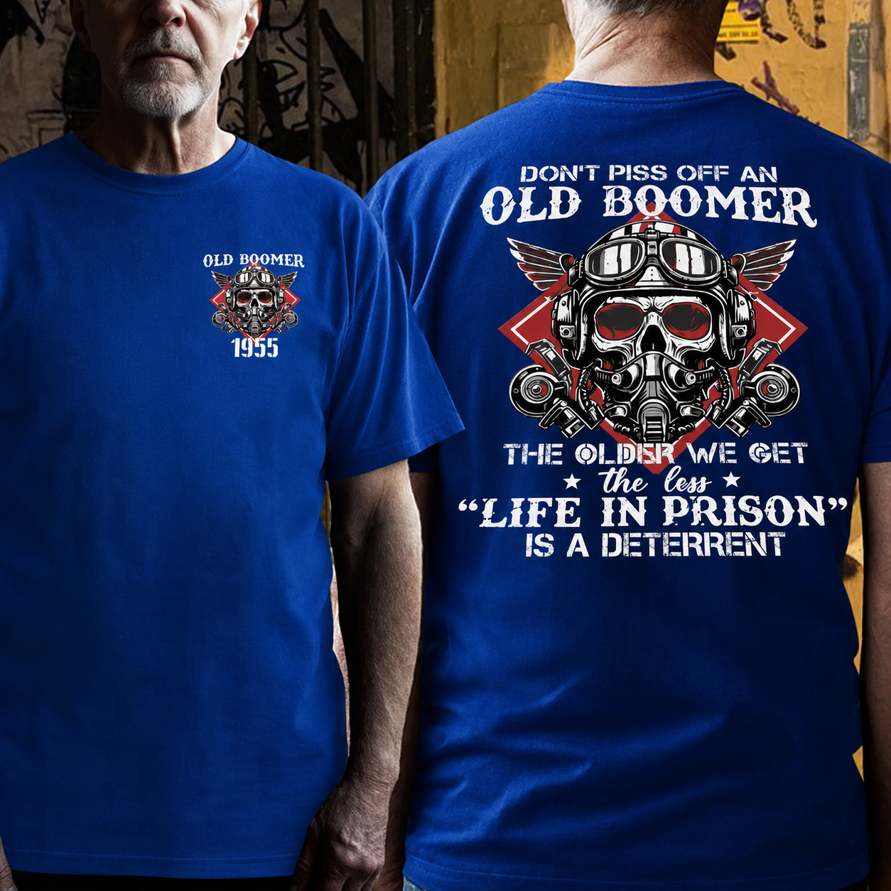 "Old Boomer" Custom Birth Year Tee - The Ultimate Statement of Badassery