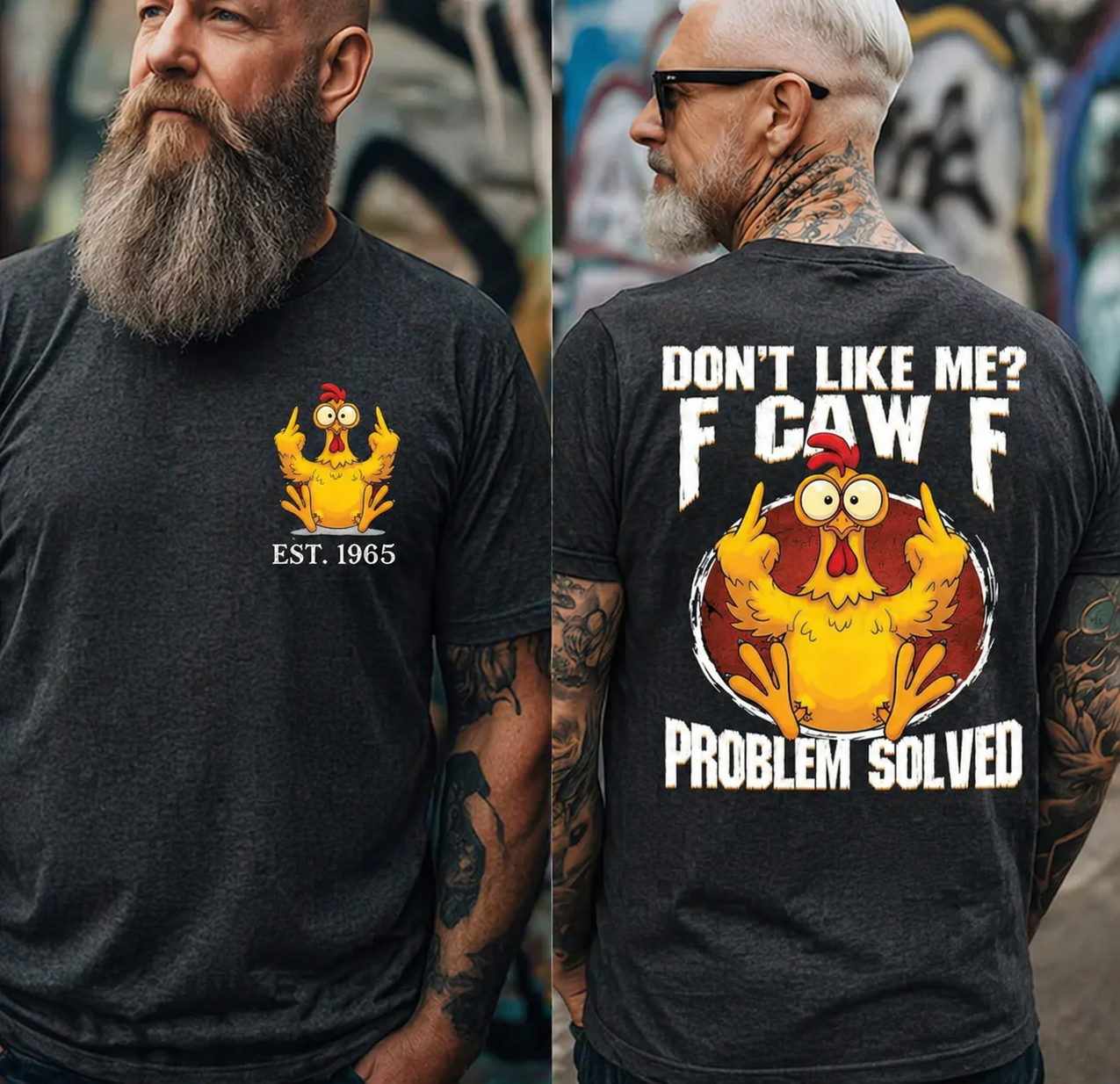 F Caw F T Shirt, Custom Year 2 Side Shirt, Boomer/Gen X/Y T-shirt