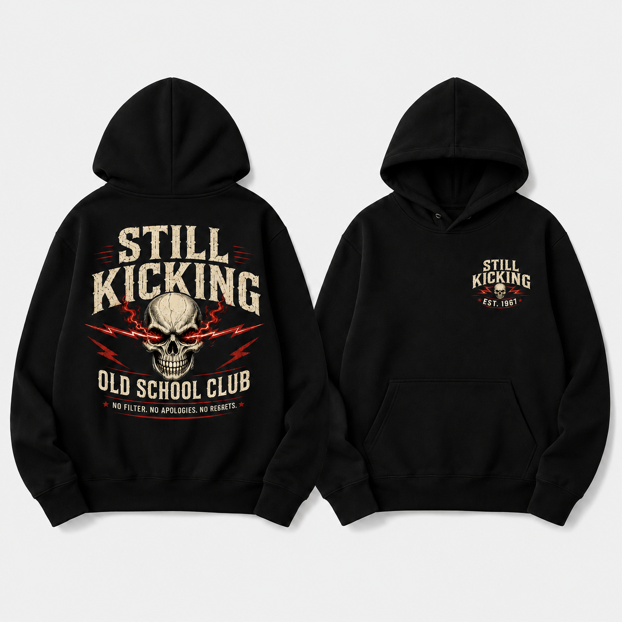 Still Kicking Old School Club Unisex Hoodie