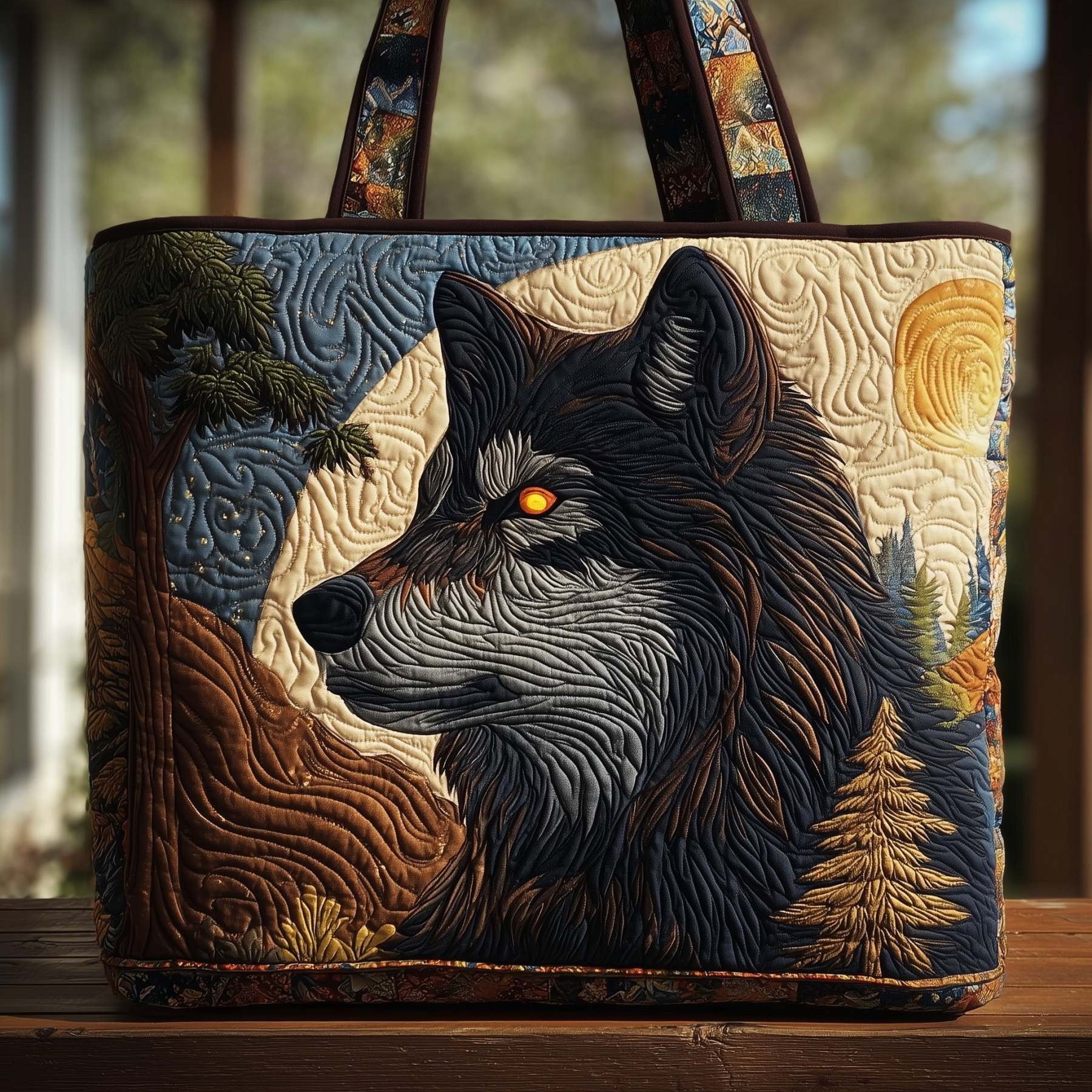 Hippie Quilted Tote Bag
