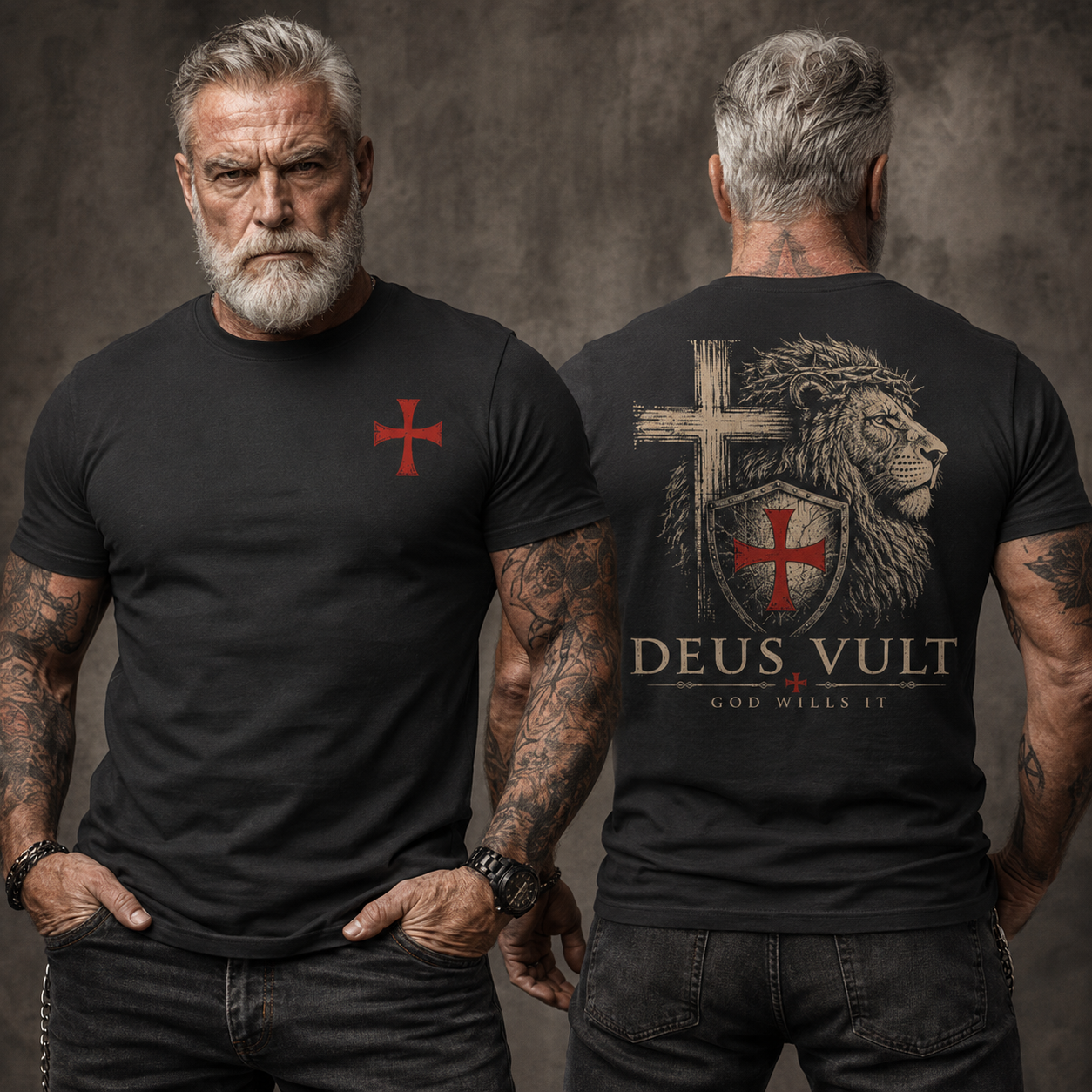 Luxe Mercerized Cotton Tee - Deus Vult