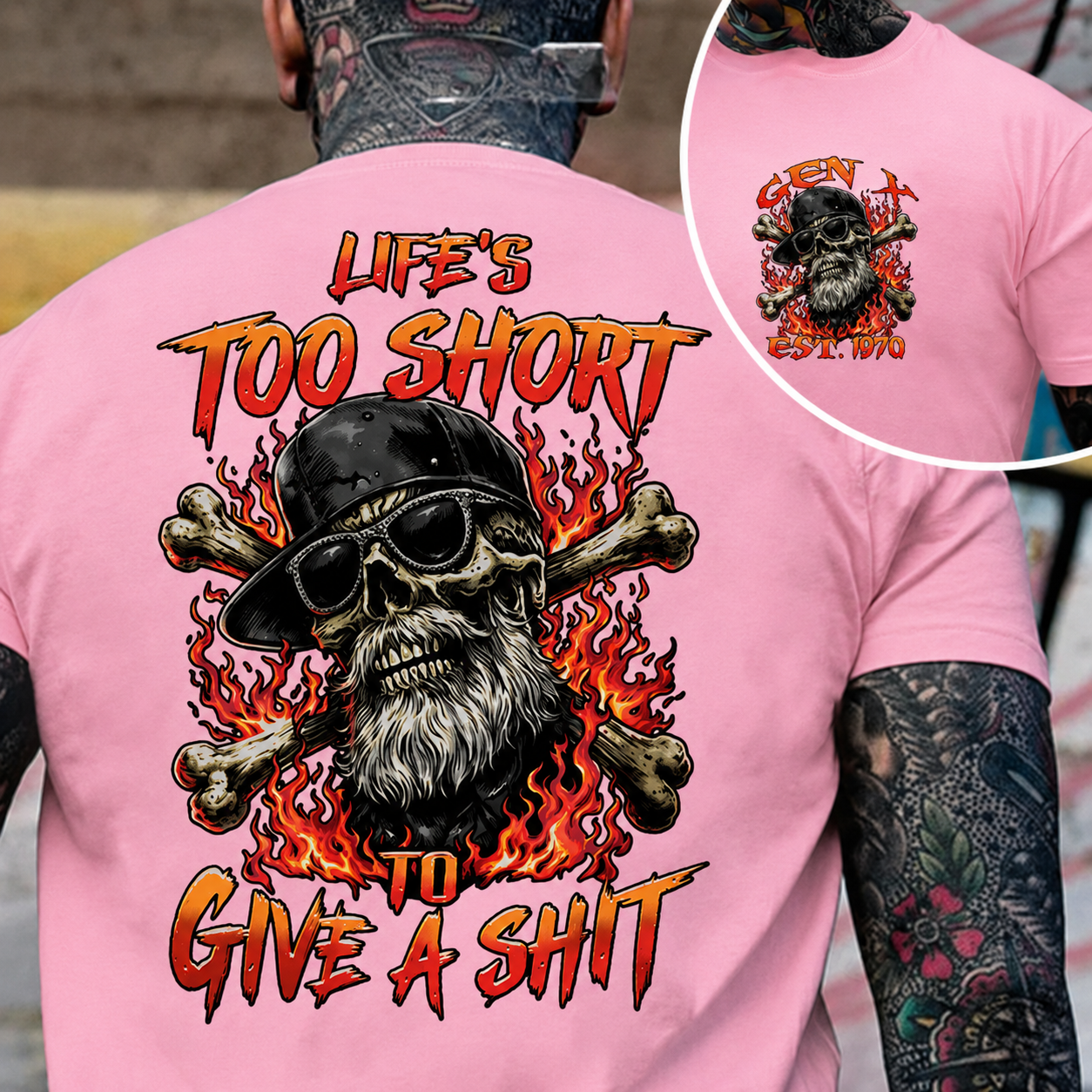 Custom Year Gen X Life's Too Short To Give A Shit T-shirt