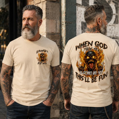 Personalization Year Gen X T Shirt, When God Made Me T Shirt , Gen X 1965-1980 T Shirt