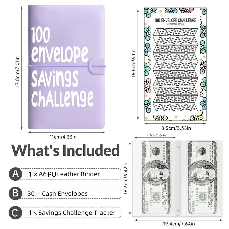 ⏰New Year's Lowest Price! 🎉 ✉️100 Envelope Savings Challenge Book
