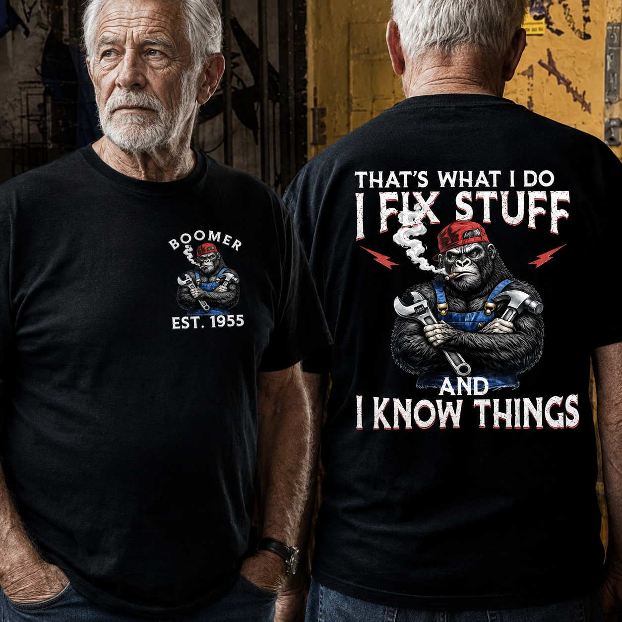 Custom EST.Year That’s What I Do I Fix Stuff And I Know Things Tee