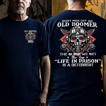 "Old Boomer" Custom Birth Year Tee - The Ultimate Statement of Badassery