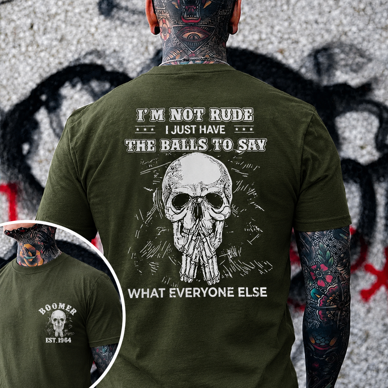 BOOMER: I'M NOT RUDE | Personalized Birth Year Hardcore Apparel