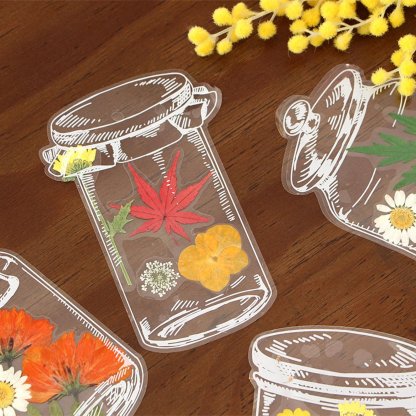 40pcs Transparent Dried Flower Bookmarks-DIY Gifts Bookmarks