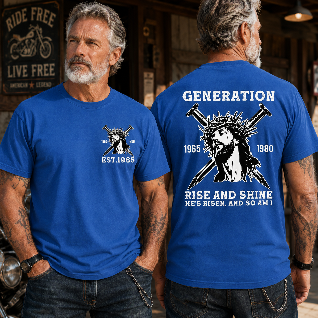 RISE AND SHINE HE'S RISEN, AND SO AM I Custom Year 100% Heavyweight Cotton T-Shirt