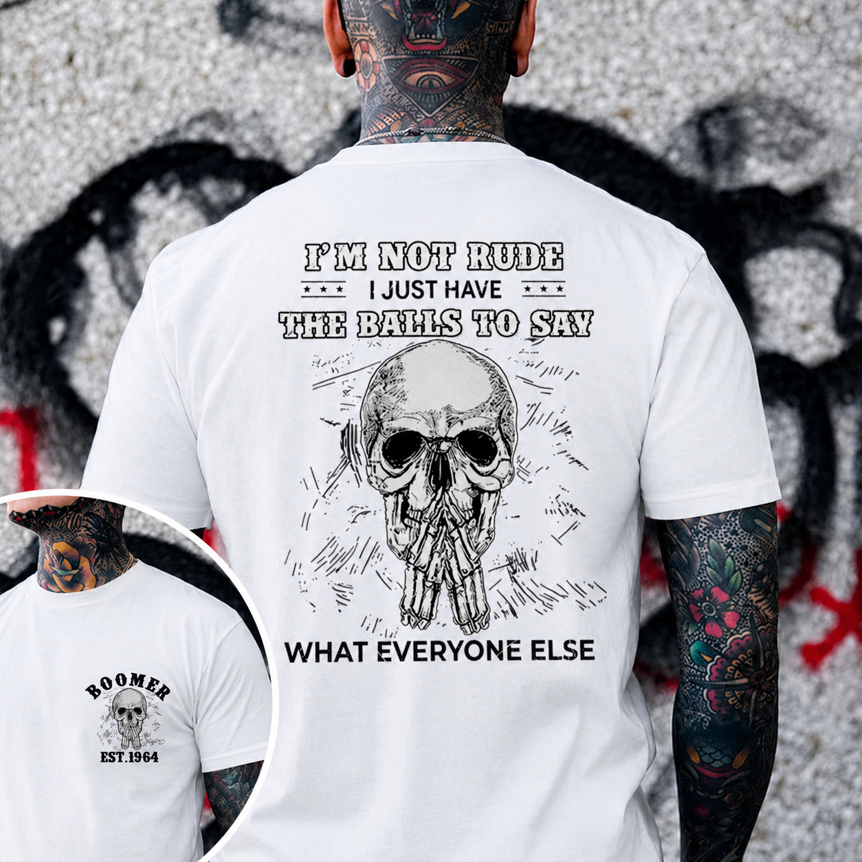 BOOMER: I'M NOT RUDE | Personalized Birth Year Hardcore Apparel
