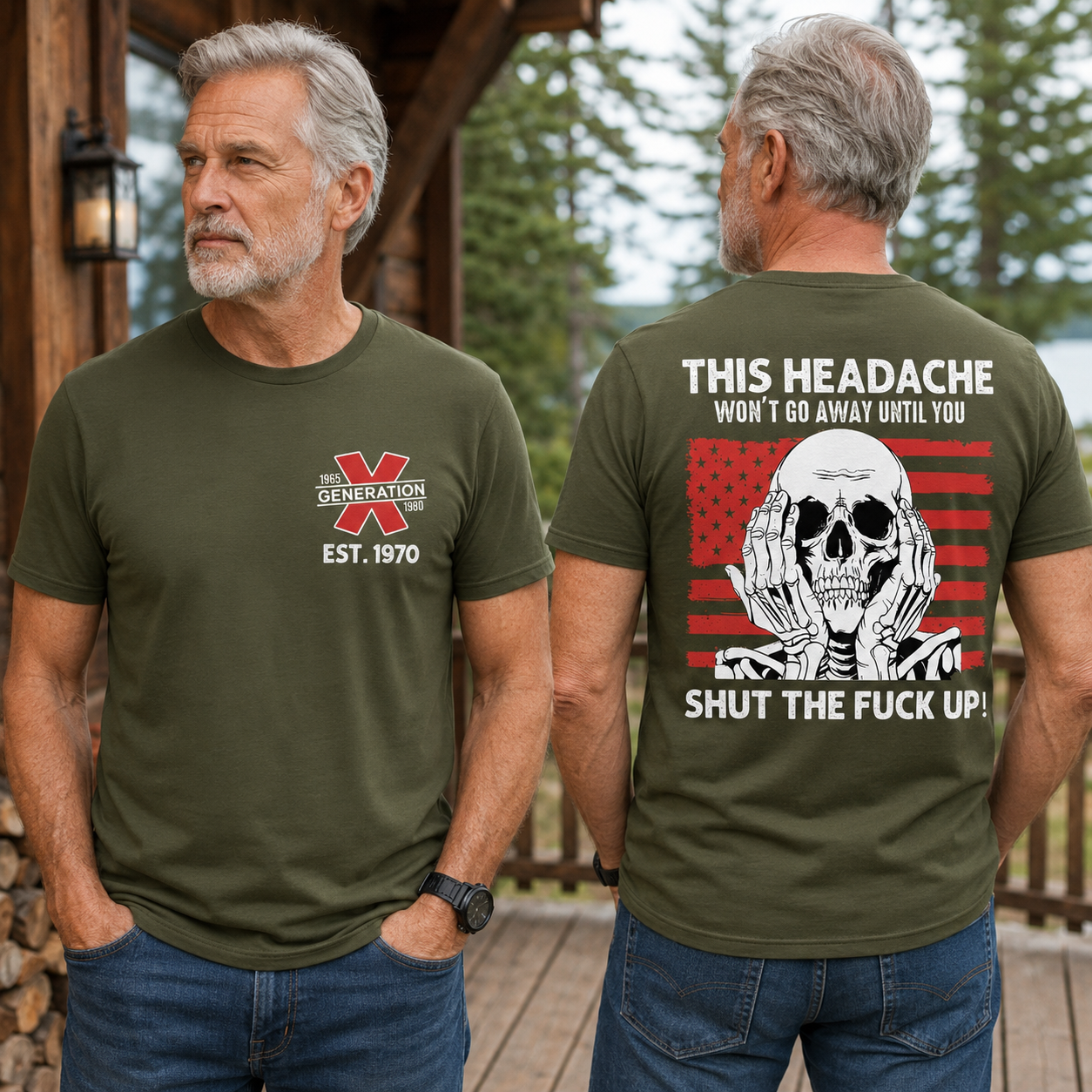 Customized Gen X This Headache Won't Go Away Until You Shut The F**k Up SHIRT