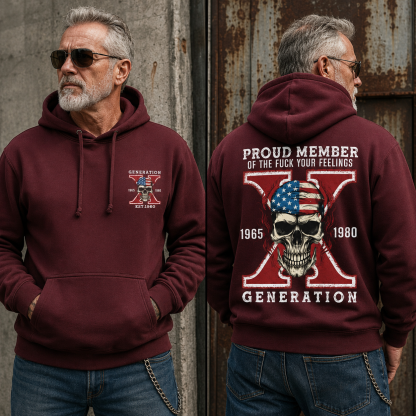 Custom Gen X Skull New Printing Custom Birth Year Hoodies