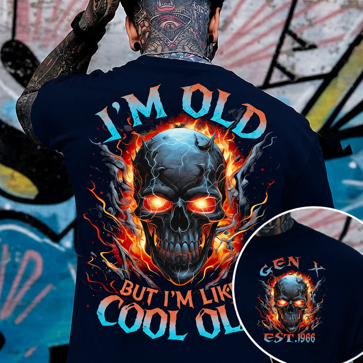 I'm Old But I'm Like Cool Old Custom Year Gen X, Boomer T-shirt