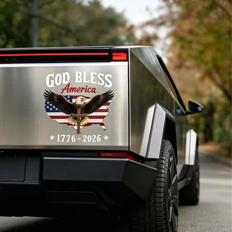 American Flag Decal 1776-2026 – Waterproof Vinyl for Truck RV Laptop