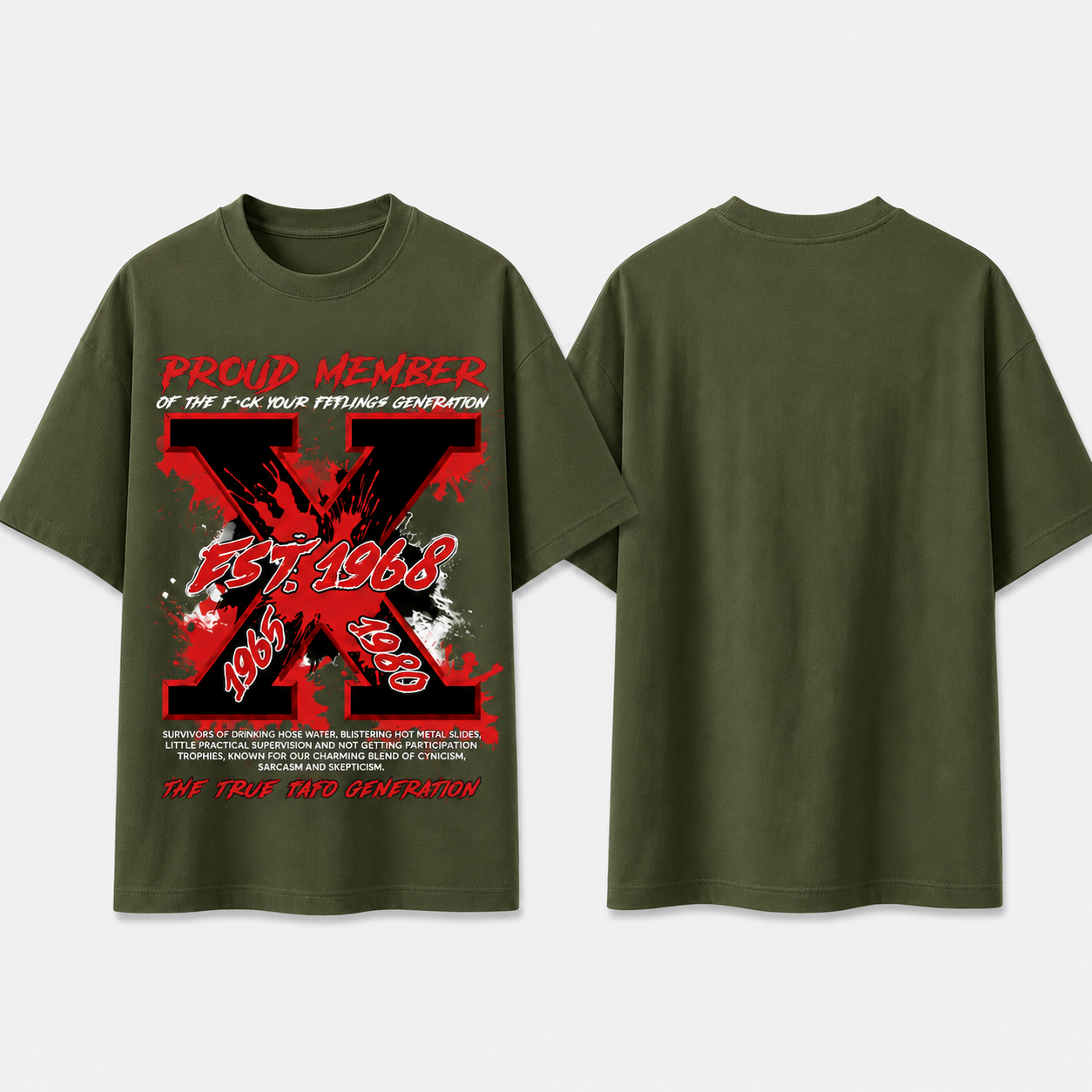 Custom Year Halloween Raised On Hose Water Neglect FAFO Gen X Halloween T-shirt