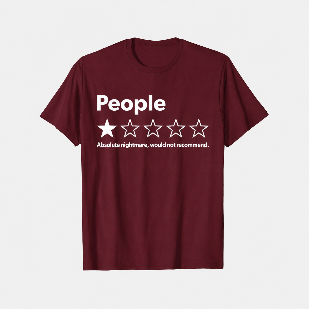 1 Star Review – Absolute Would T-Shirt – Funny Unisex 100% Cotton Tee