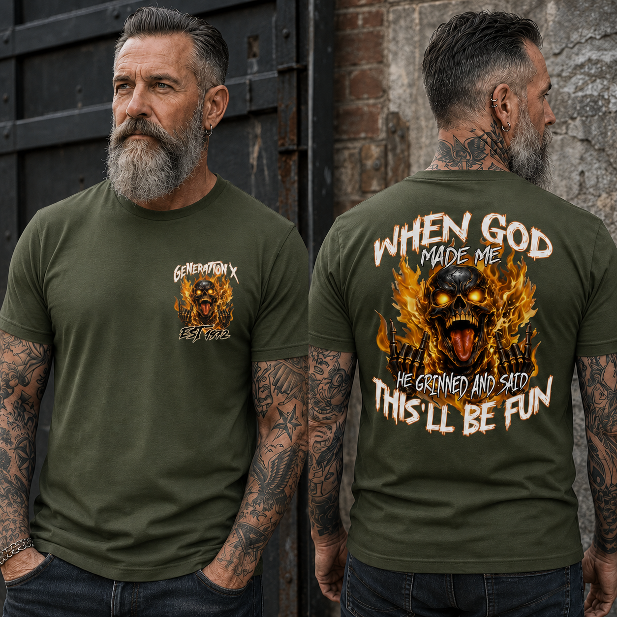 Personalization Year Gen X T Shirt, When God Made Me T Shirt , Gen X 1965-1980 T Shirt