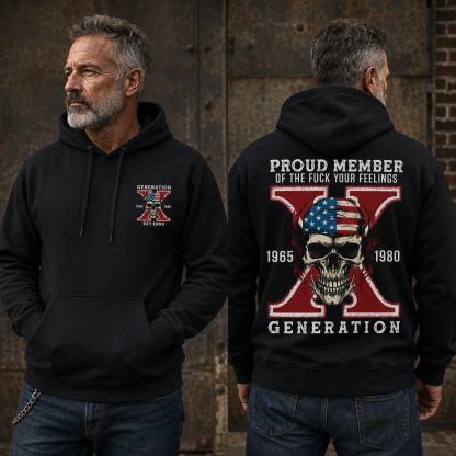 Custom Gen X Skull New Printing Custom Birth Year Hoodies