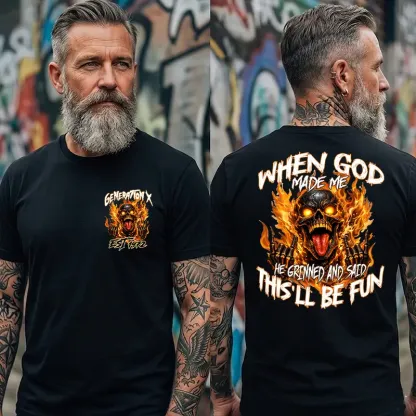 Personalization Year Gen X T Shirt, When God Made Me T Shirt , Gen X 1965-1980 T Shirt, Generation X T-shirt For Women For Men
