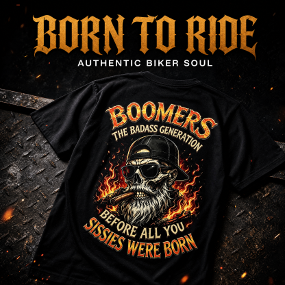 Custom Year Boomer T-shirt, Boomers The Badass Generation Before All You Sissies Were Born T-Shirt – Meaningful Boomer Gift for Dad Grandpa – Personalized Birth Year Tee