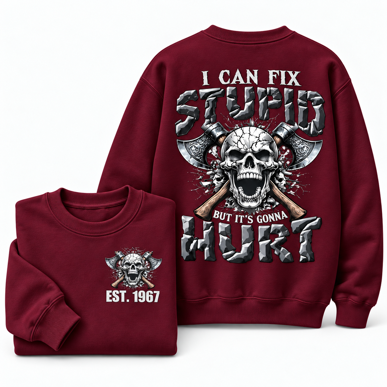The Devil Whispered To Me I Whisper Back Bring Beer Gen X//Boomer Custom Birth Year Crewneck Sweatshirt