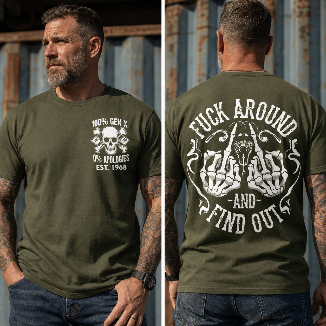 Custom Birth Year  Generation X Fuck Around And Find Out T-shirt