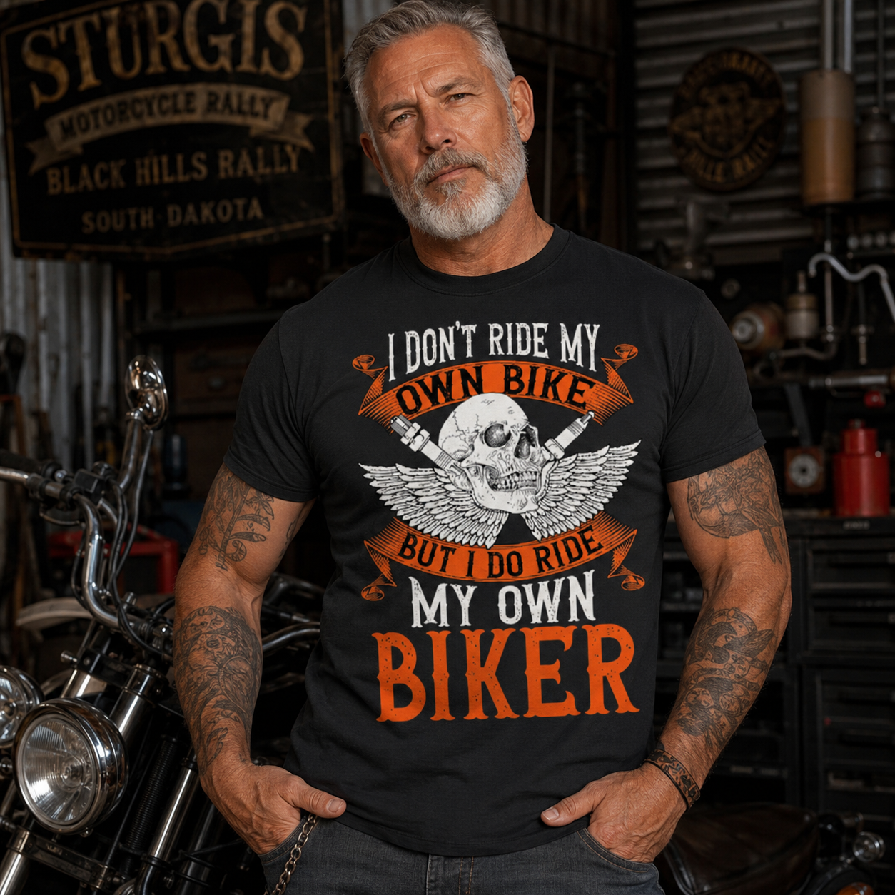 Biker I Dont Ride My Own Bike But I Do Ride My Own Biker Biker Racing T Shirt