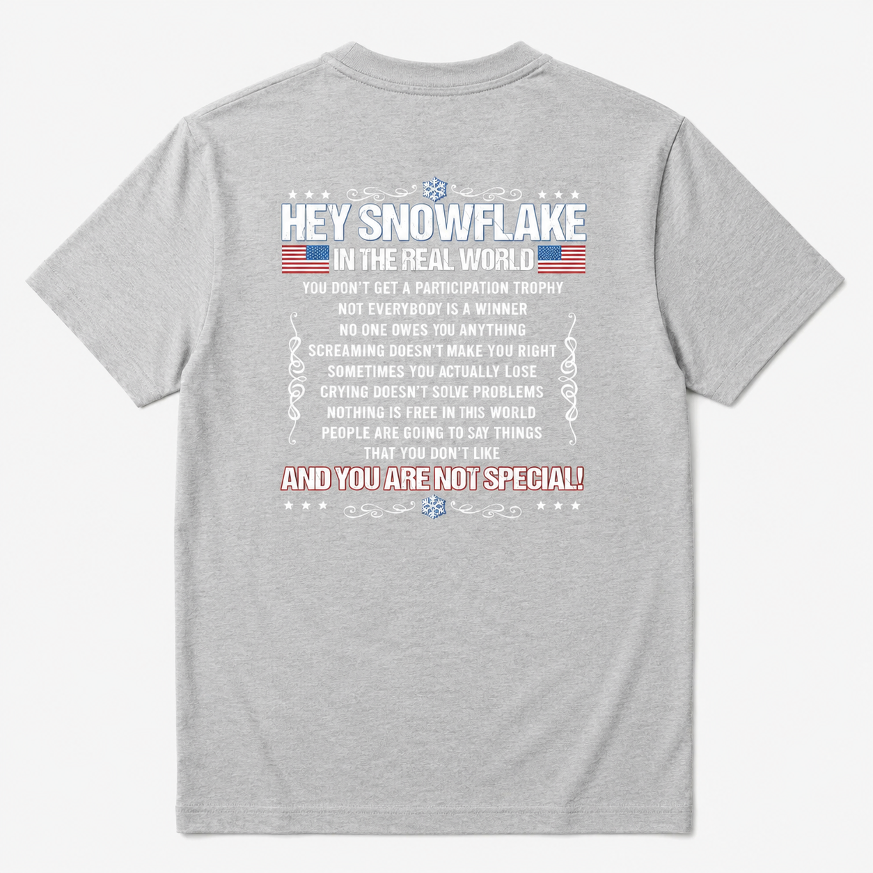 Hey Snowflake In The Real World T-shirt