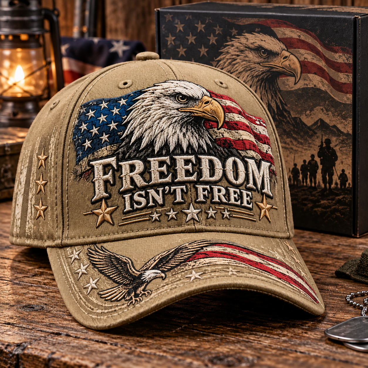 🦅Freedom Isn't Free Patriotic Eagle Baseball Cap