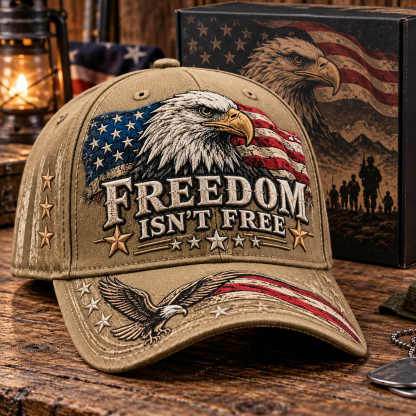 🦅Freedom Isn't Free Patriotic Eagle Baseball Cap