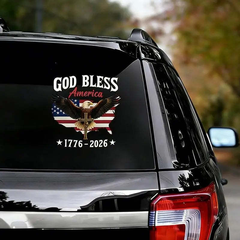 American Flag Decal 1776-2026 – Waterproof Vinyl for Truck RV Laptop