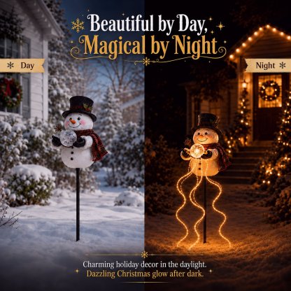 ❄️ Snowman Magic FountainTM – LED-Gartenleuchte🎄