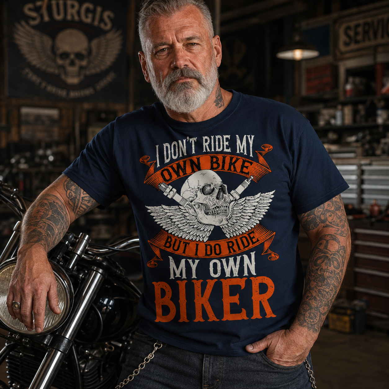 Biker I Dont Ride My Own Bike But I Do Ride My Own Biker Biker Racing T Shirt